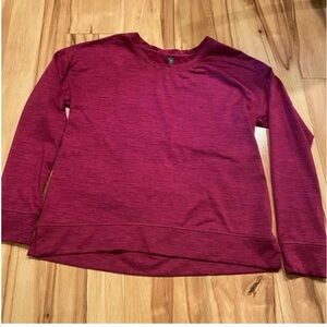 90 Degree By Reflex Maroon Long Sleeve Top—M